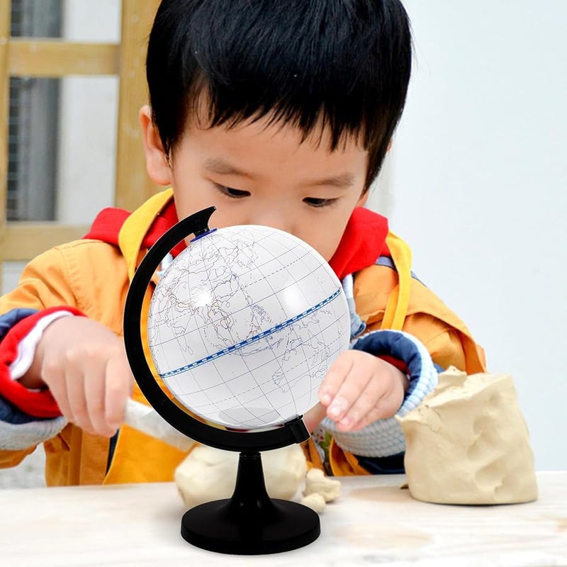 DIY Erasable Globe Coloring Kit 14.2cm Educational Craft for Adults Geography Learning - Image 4